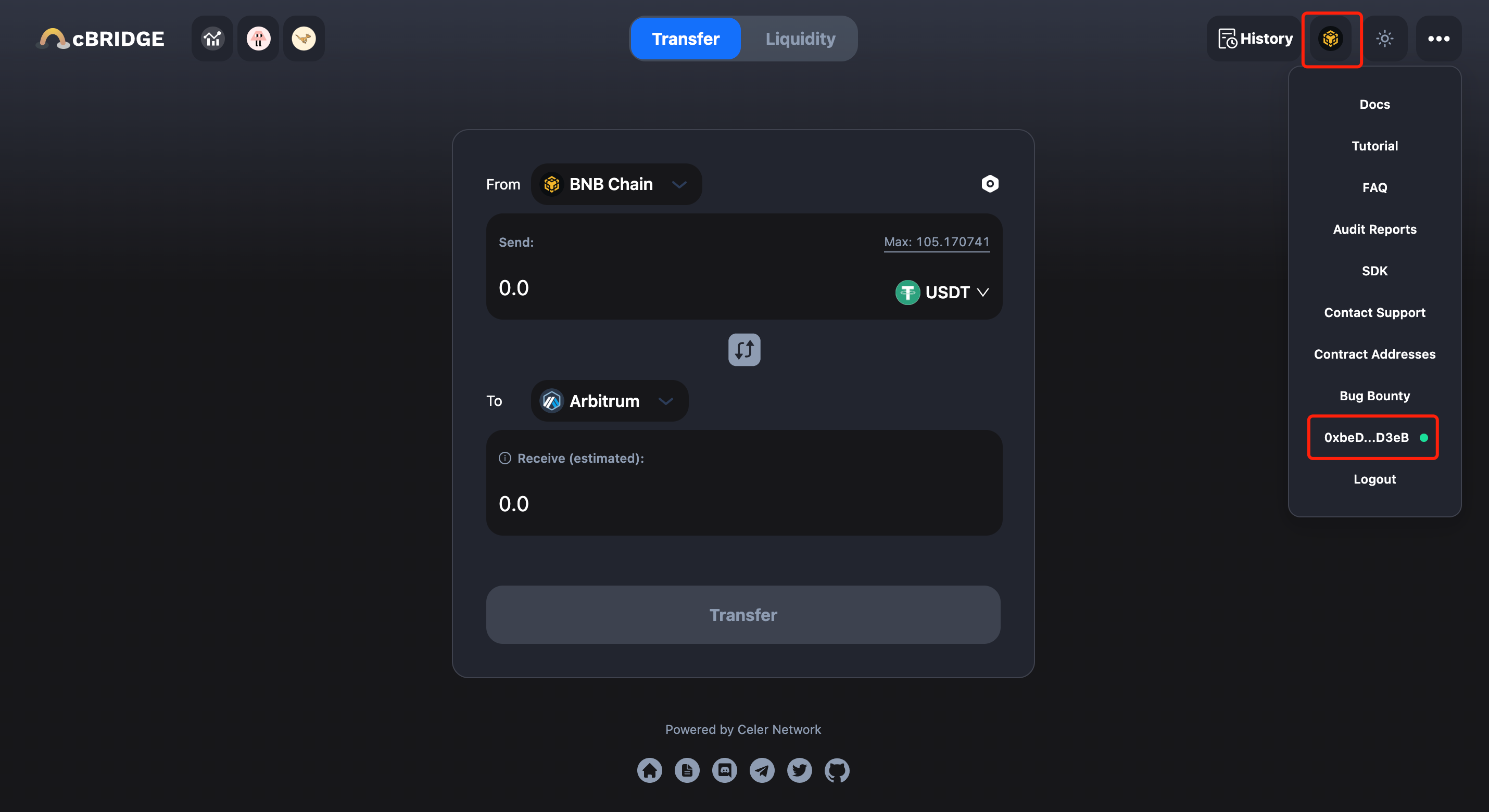 Cross-chain Transfer - Celer cBridge
